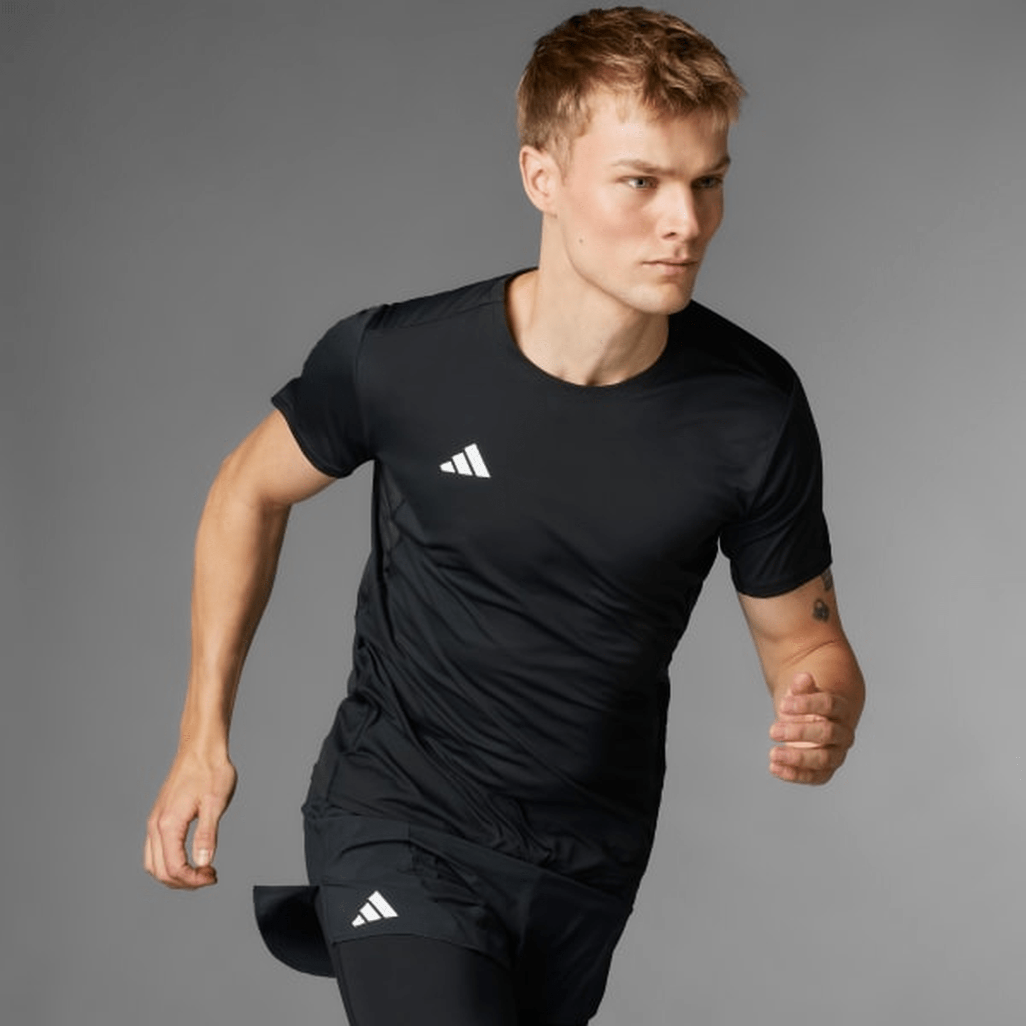 Adidas - 9K Crew Adizero E Tee heren