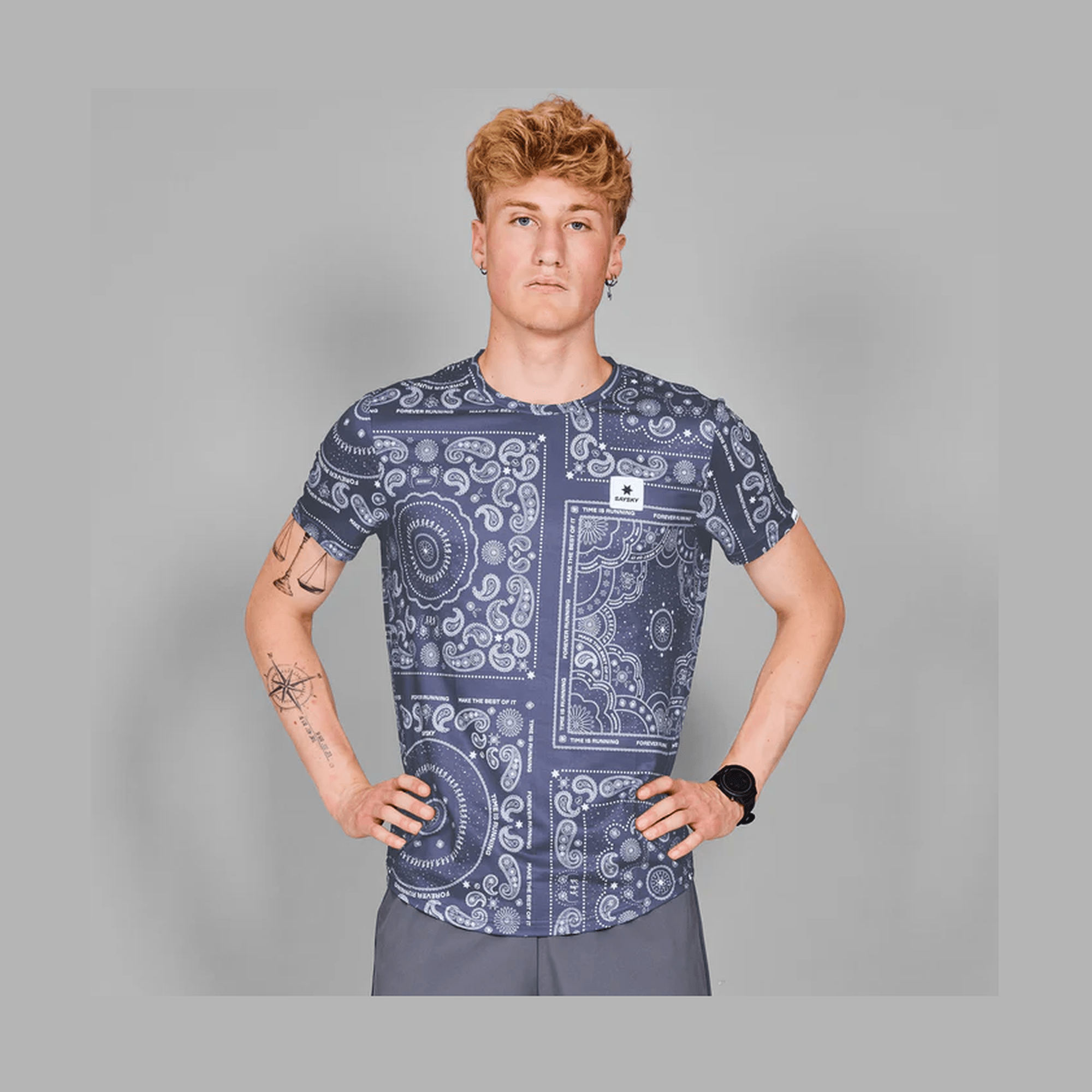 Saysky - Combat T-shirt Heren - PAISLEY