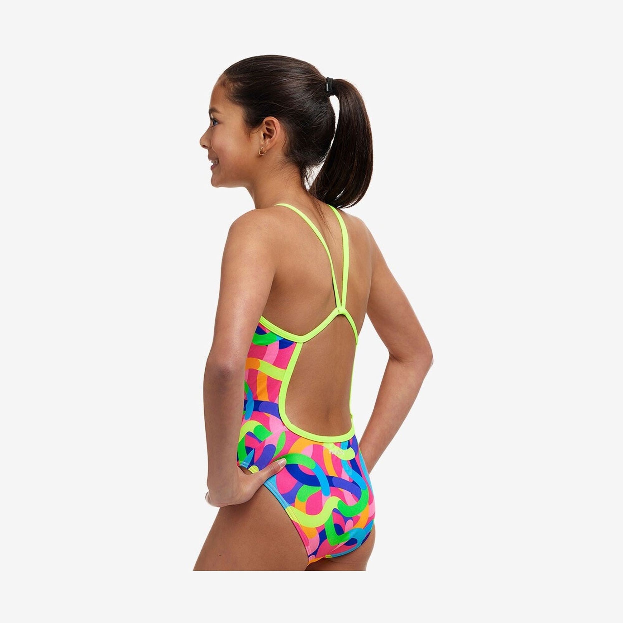 Funkita - Girls Single Strap One Piece - Curly Wurly