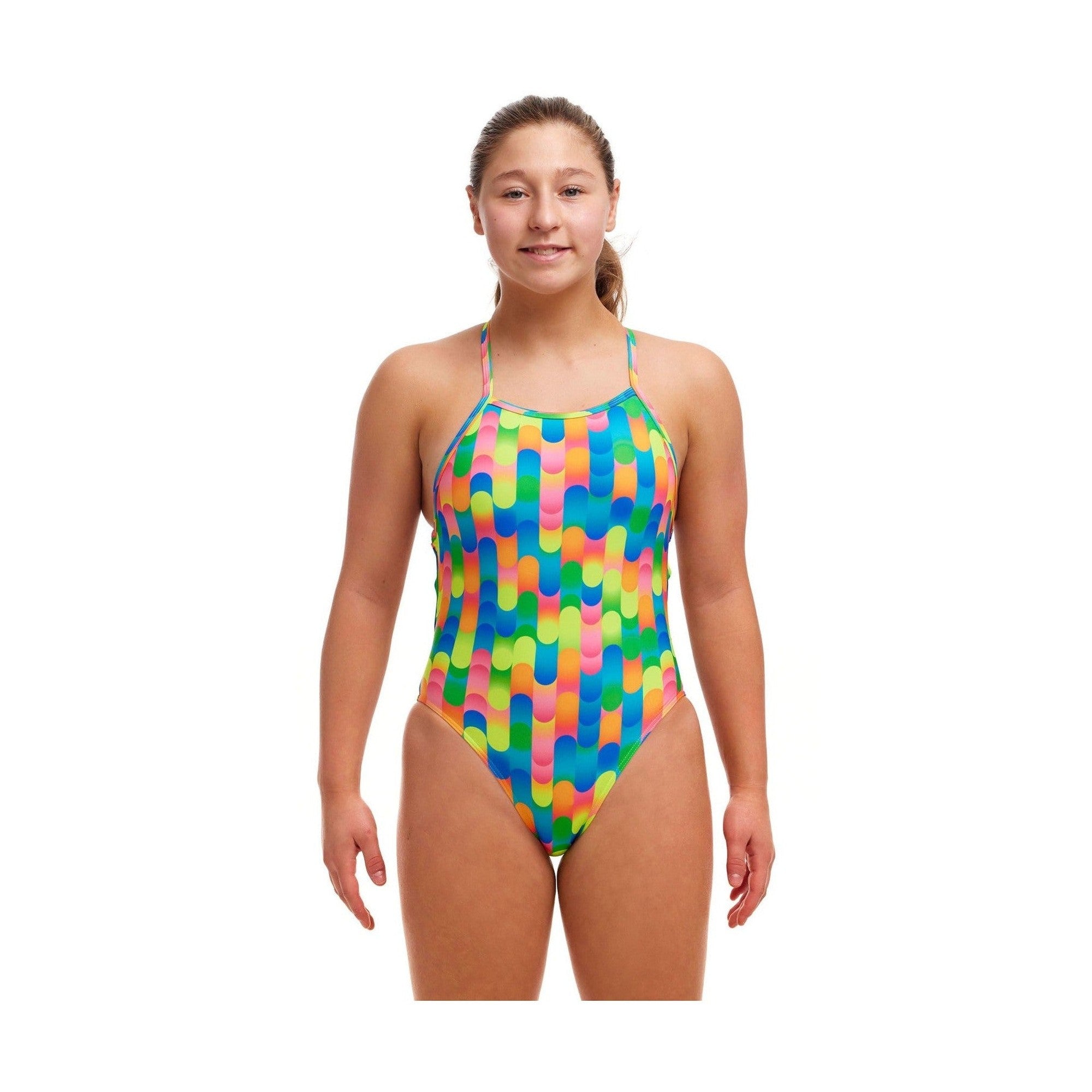 Funkita - Girls Tie Me tight One Piece - Blocked Dotty