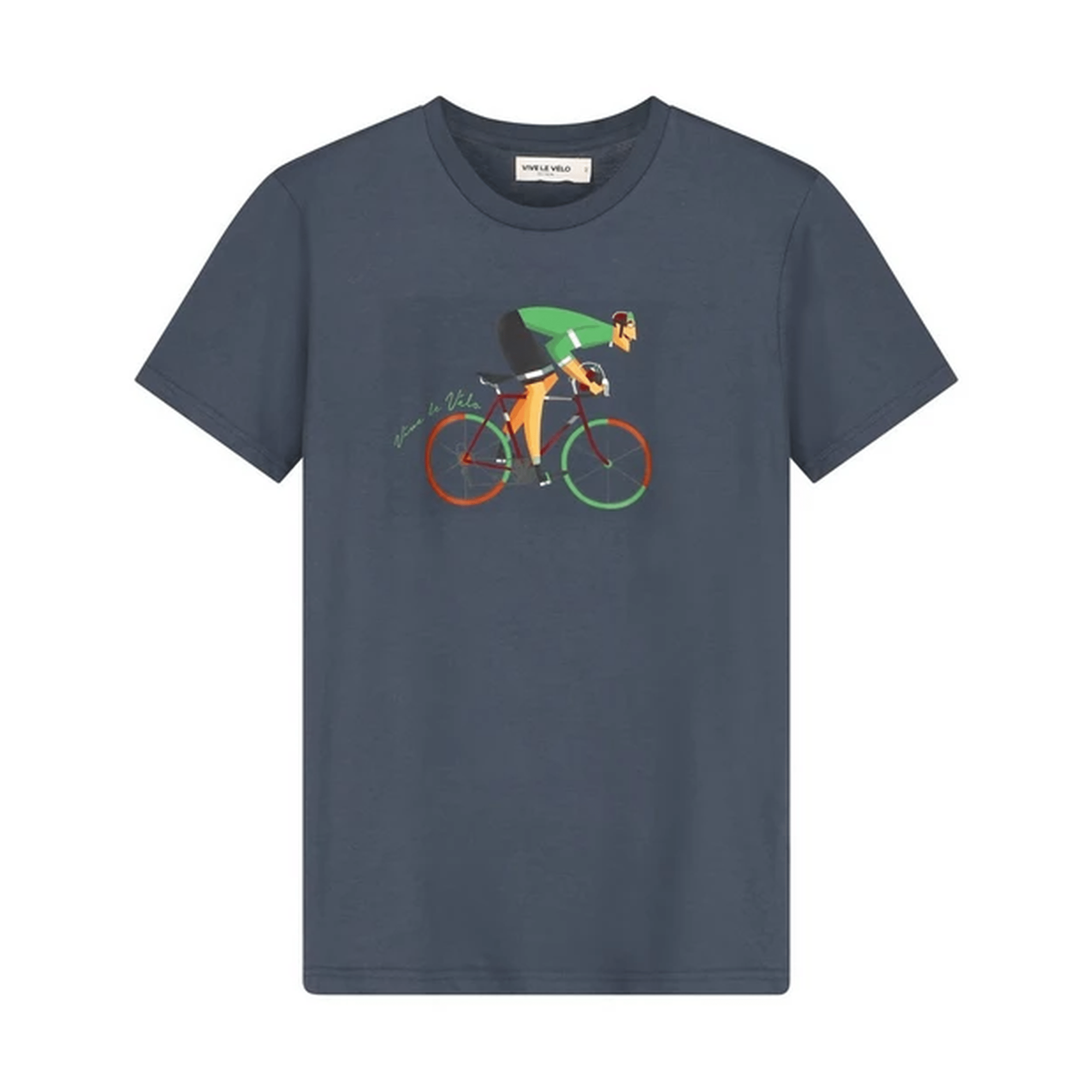 Vive Le Velo - Green Jersey Retro Cycliste Men - Blue