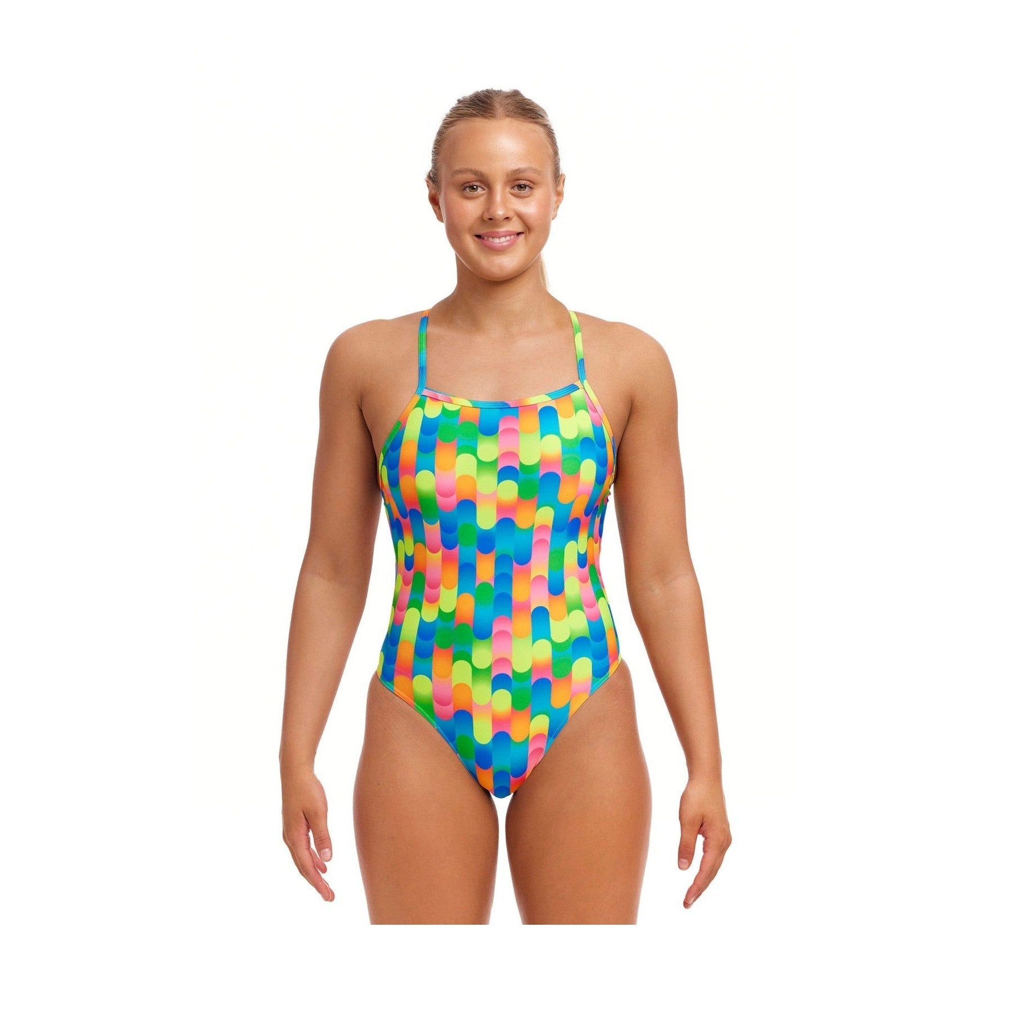 Funkita - Ladies Tie Me Tight One Piece - Blocked dotty
