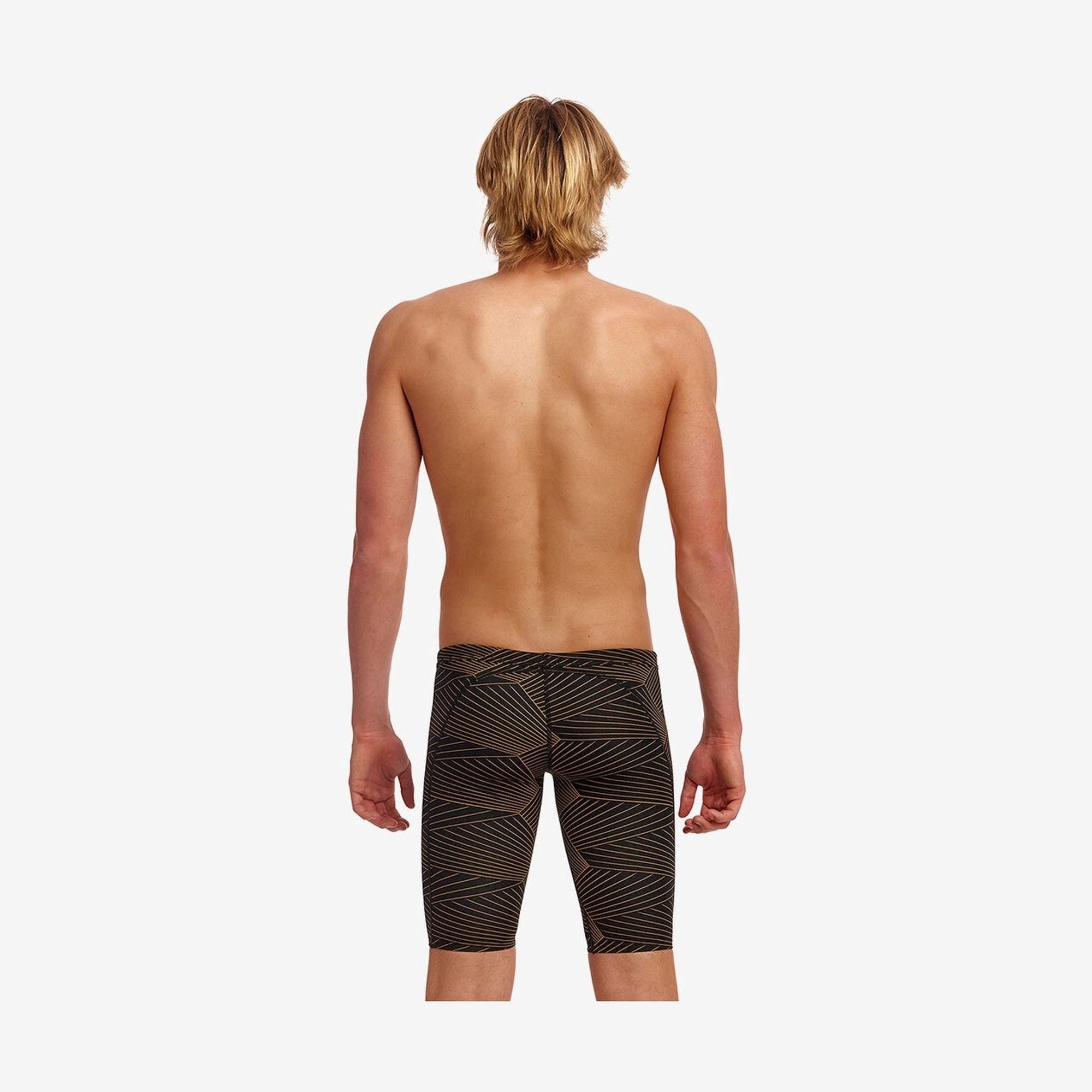 Funky Trunks - Mens Training Jammers - Gold Weaver