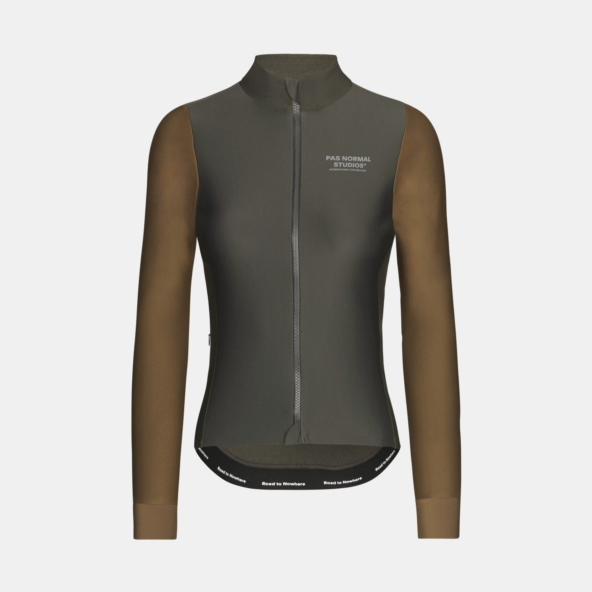 Pas Normal Studios - Women's Essential Thermal Long Sleeve Jersey - Dark Olive/Army Brown