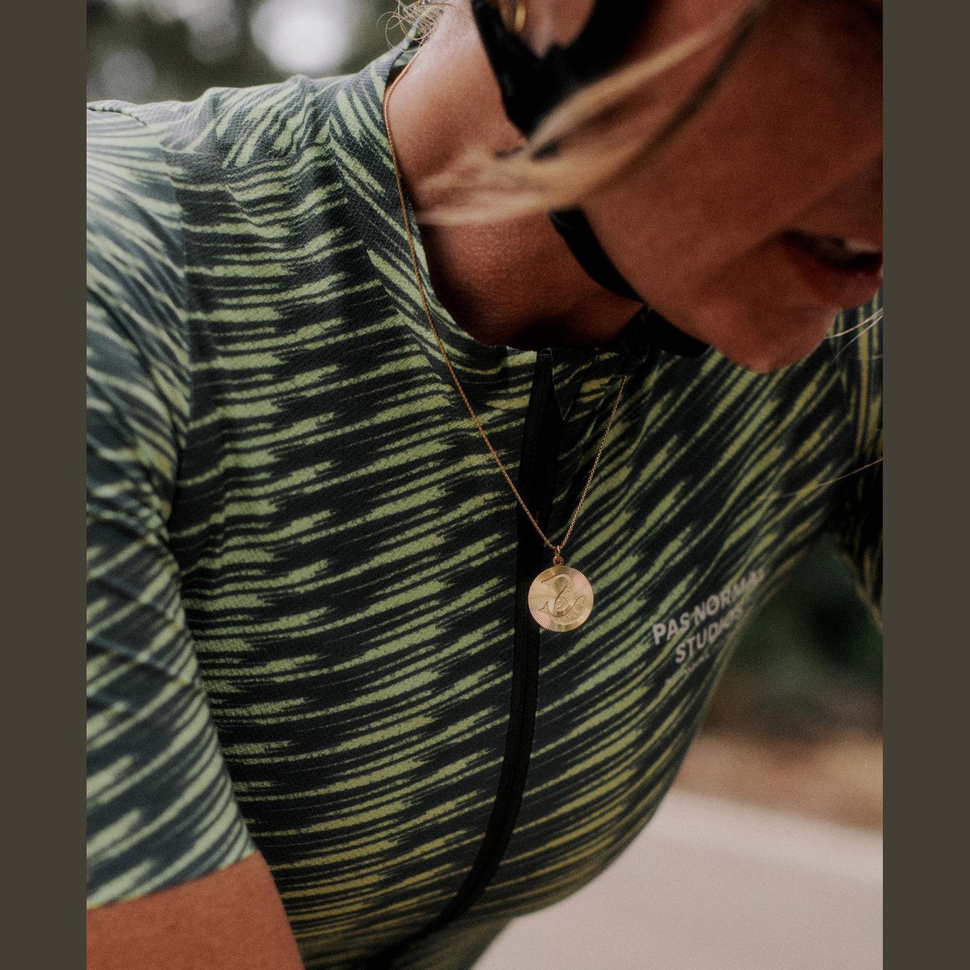 Pas Normal Studios - Women's Solitude Jersey - Dark Moss / Lime Green