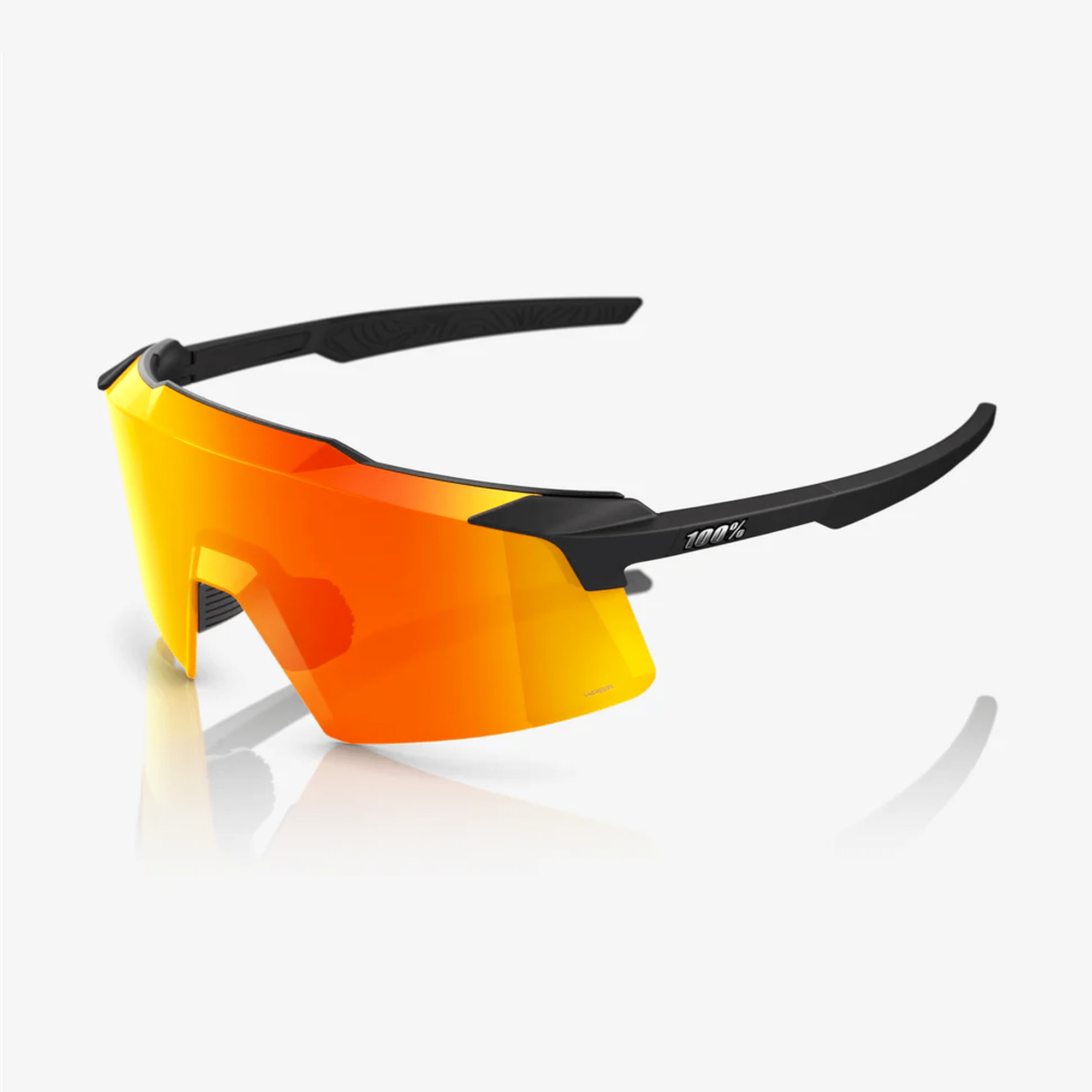 100% - AEROCRAFT - Soft Tact Black - HiPER Red Multilayer Mirror Lens