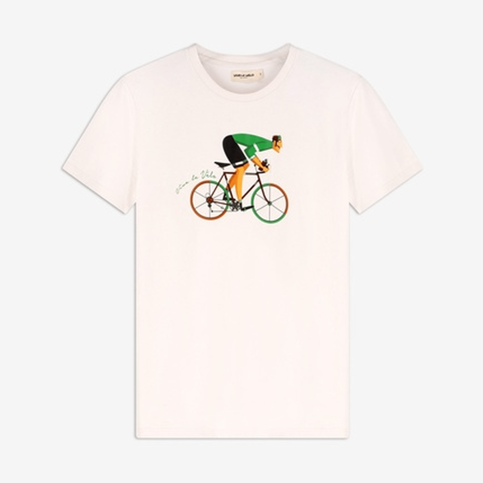 Vive Le Velo - Green Jersey Retro Cycliste Men - White