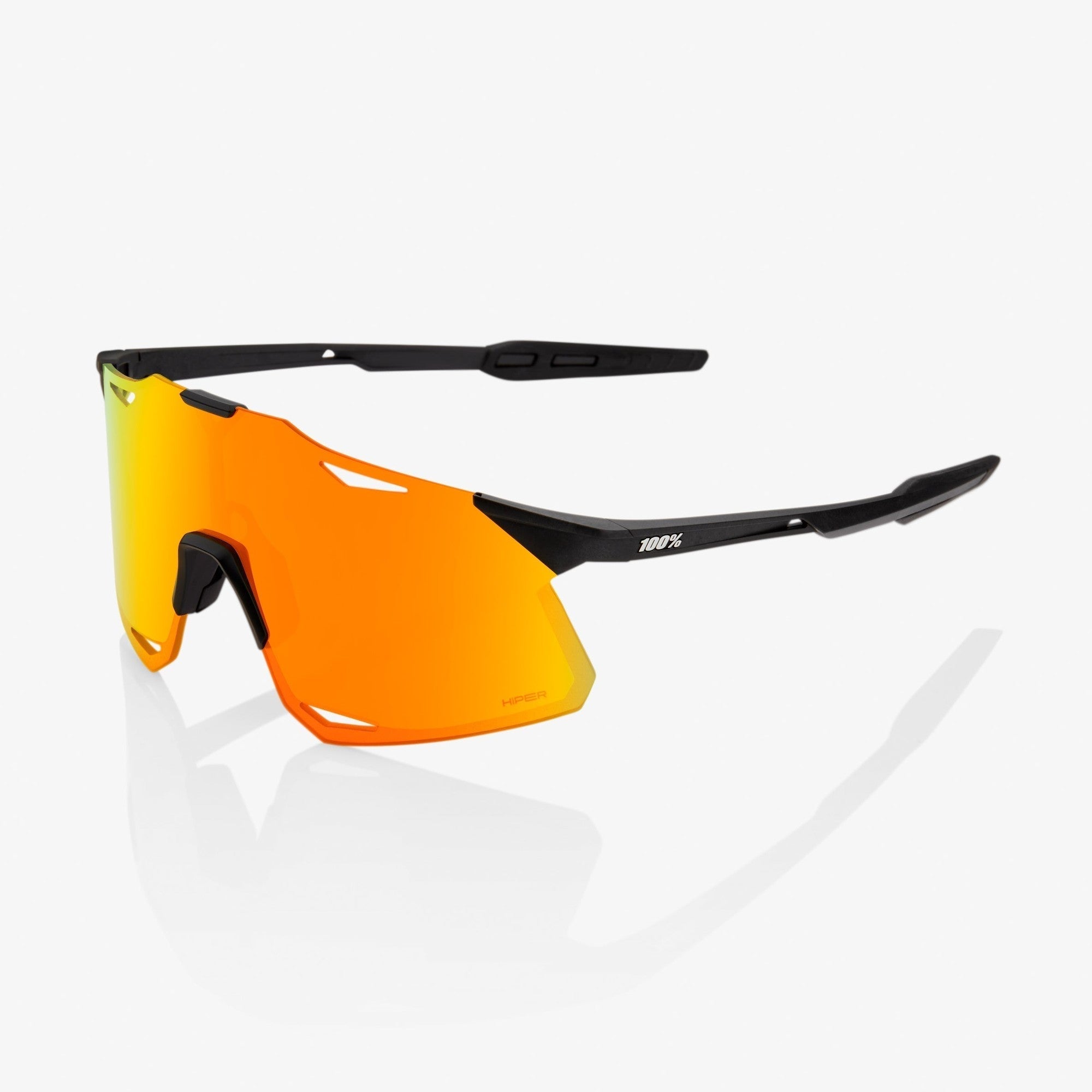 100% - HYPERCRAFT - Matte Black - HiPER Red Multilayer Mirror Lens