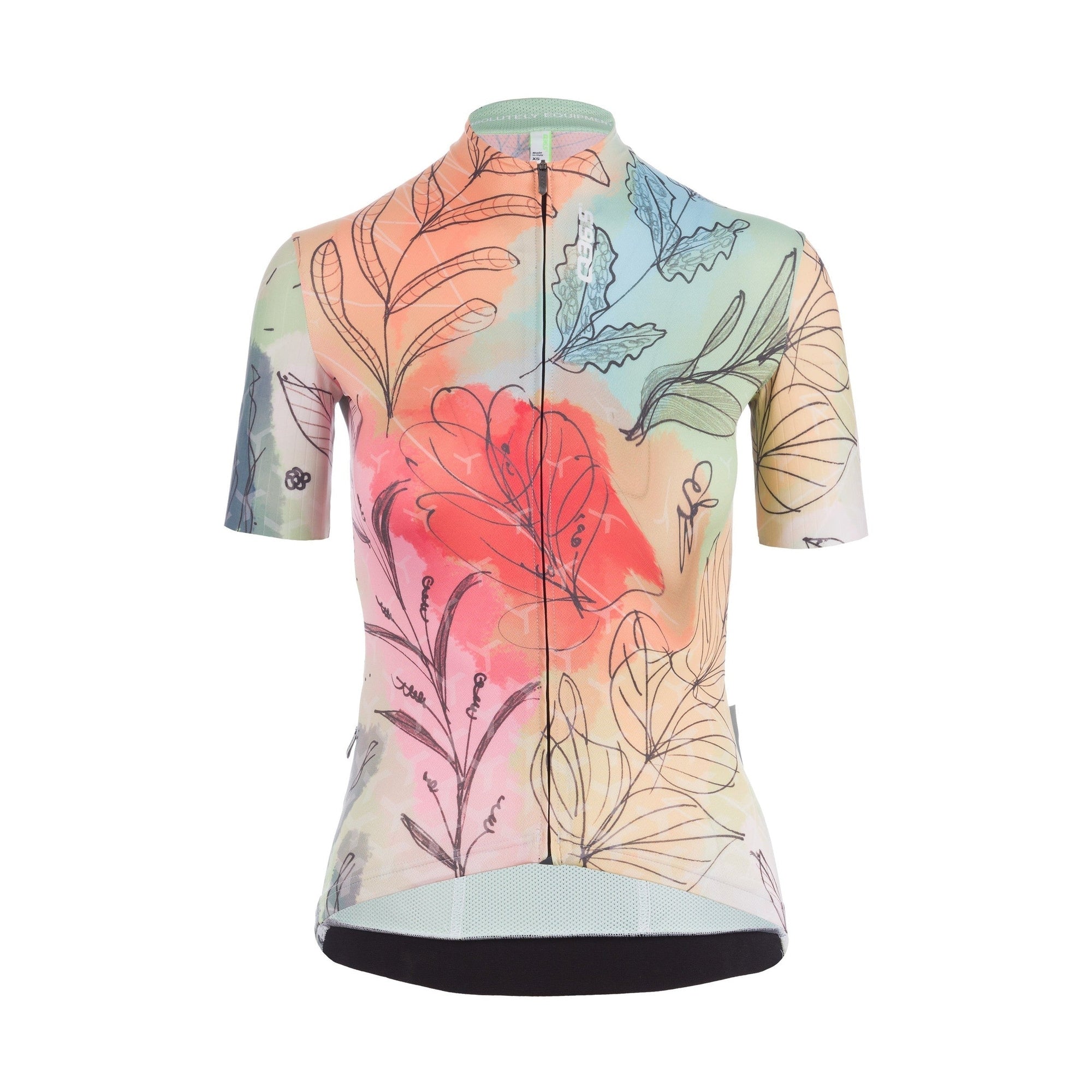 Q36.5 - Jersey Short Sleeve G1 Dames - Flower Leaves Spring