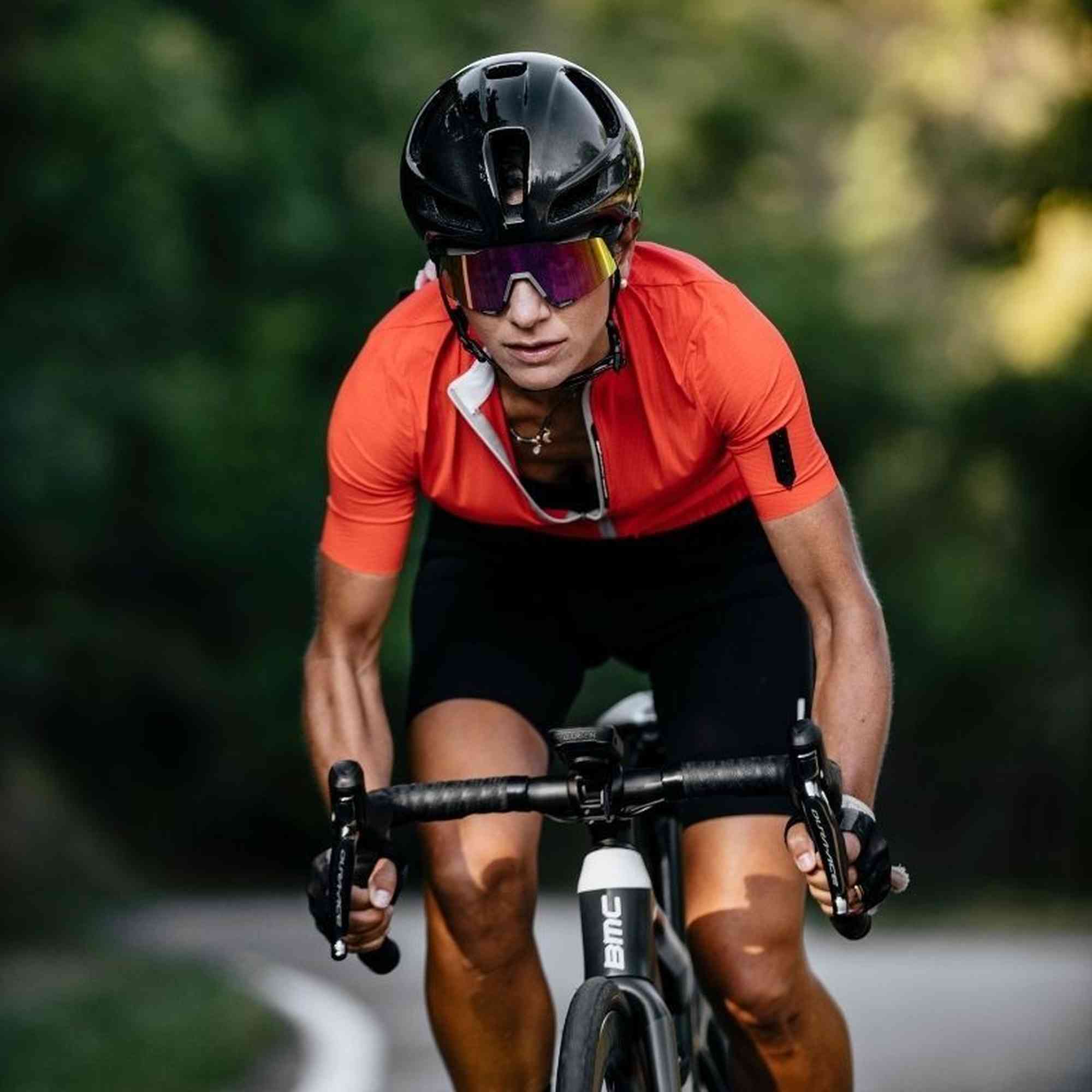 Q36.5 - Lady Jersey Short Sleeve L1 Pinstripe Pro Dames - Rubino