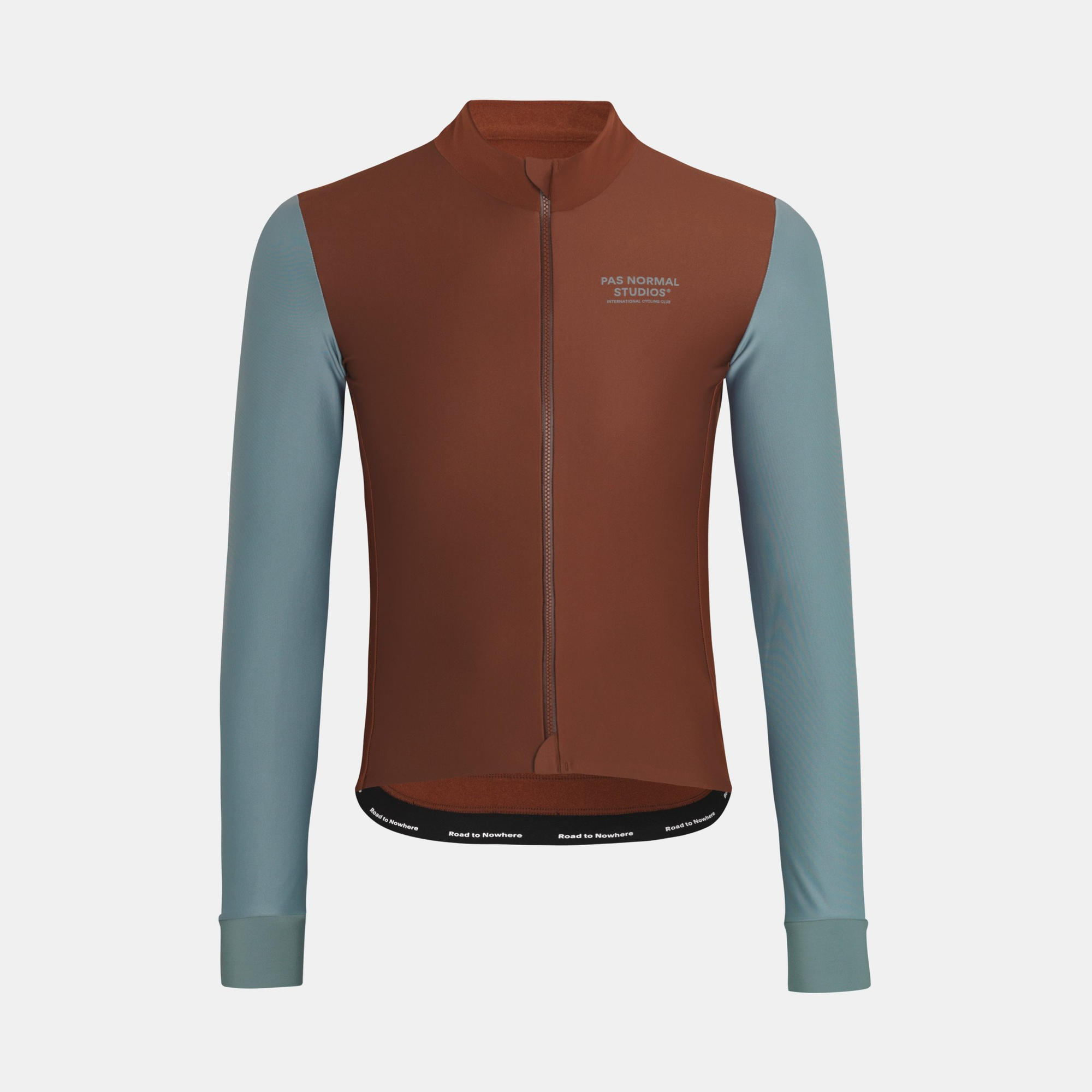 Pas Normal Studios - Mechanism Thermal Long Sleeve Jersey - Mahogany / Dusty Teal