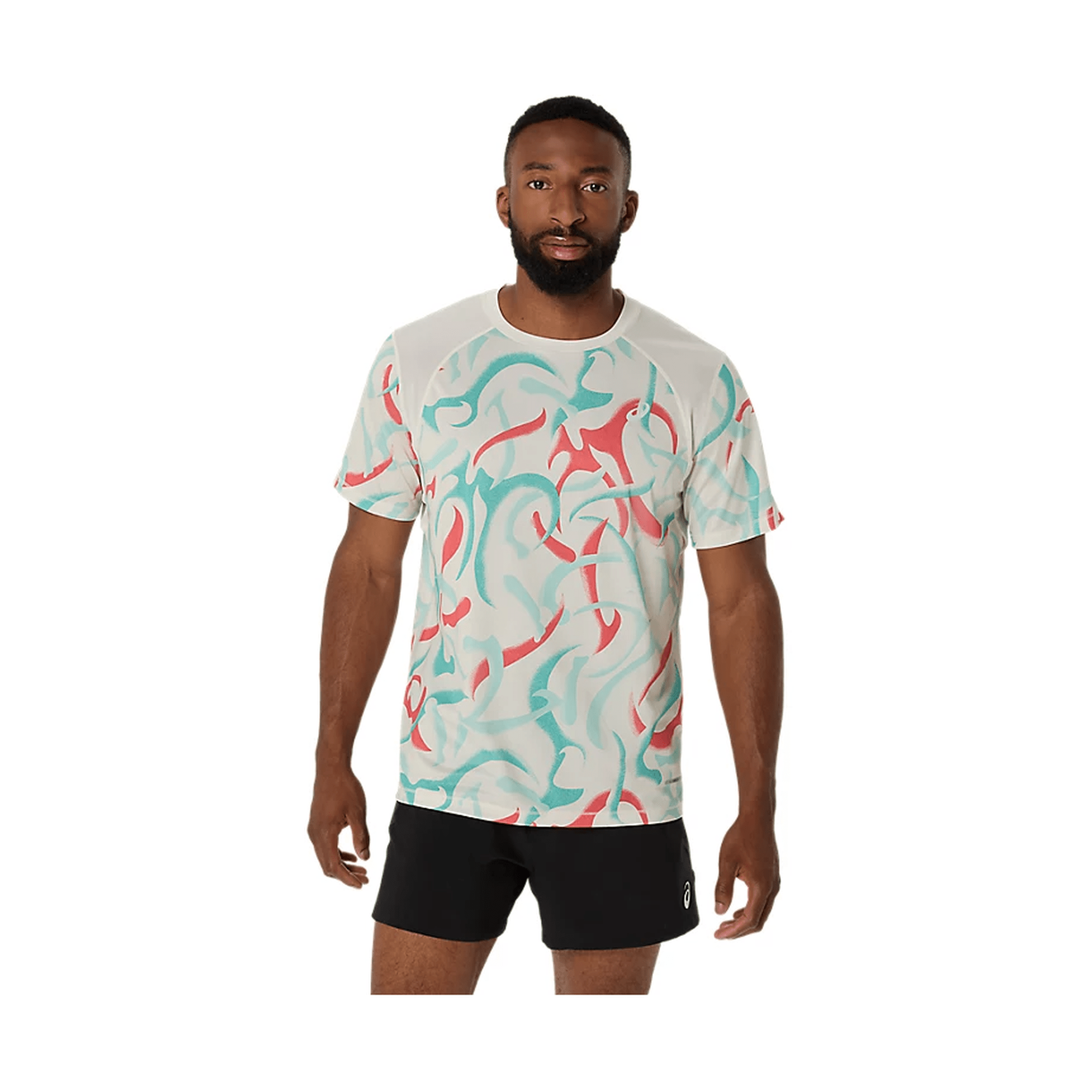 Asics - Road All Over Print SS Top Heren