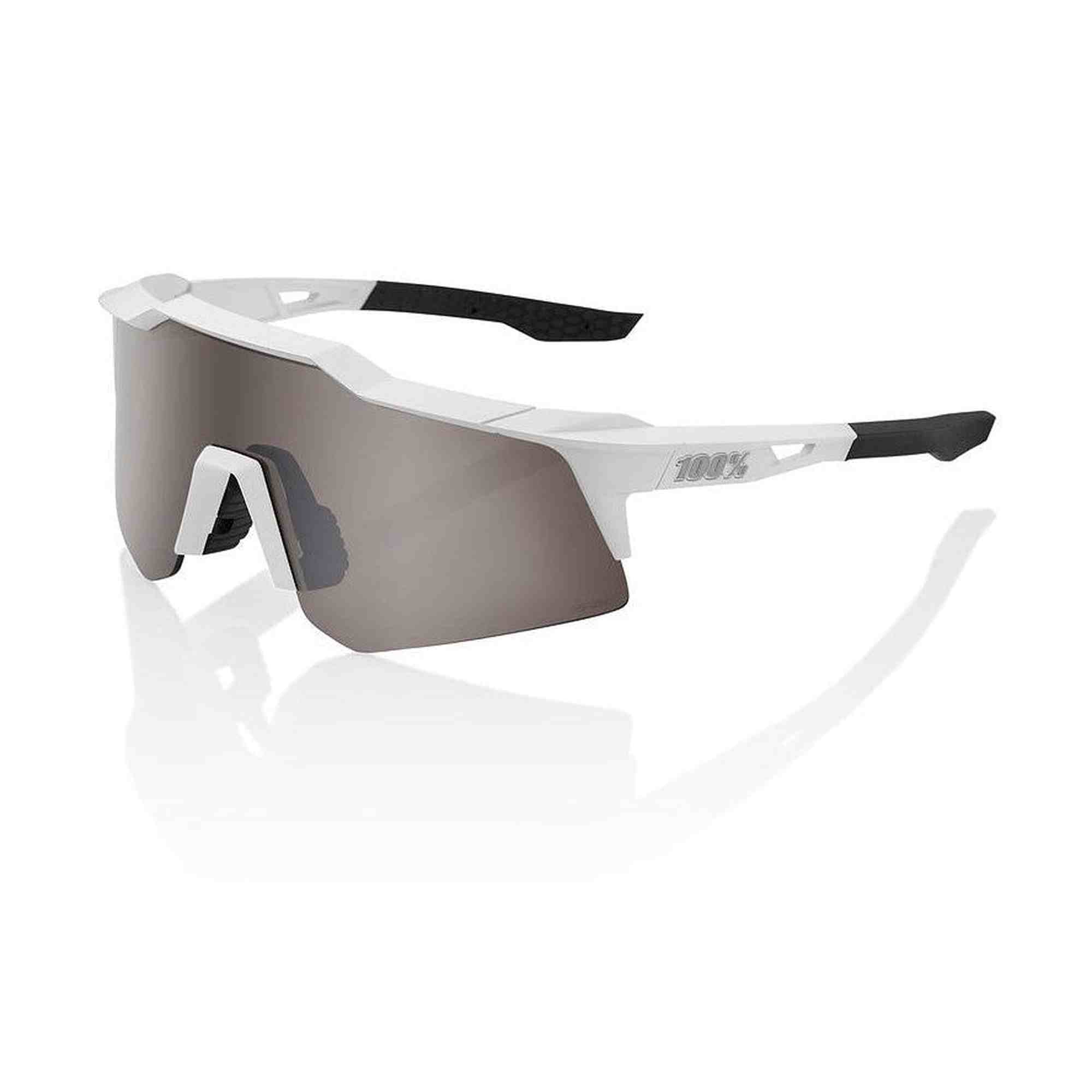 100% - SPEEDCRAFT - Matte White - HiPER Silver Mirror Lens