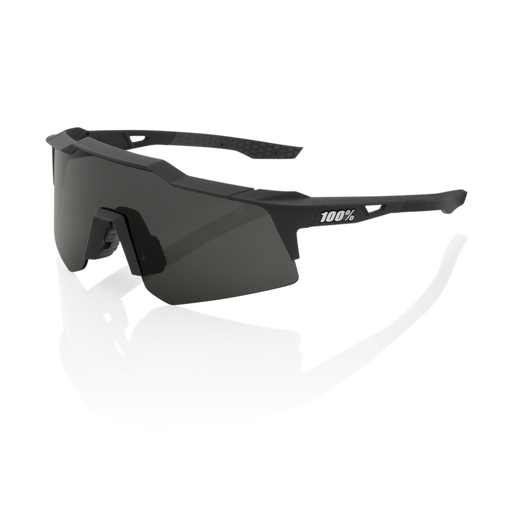 100% - SPEEDCRAFT XS - Soft Tact Black - Smoke Lens