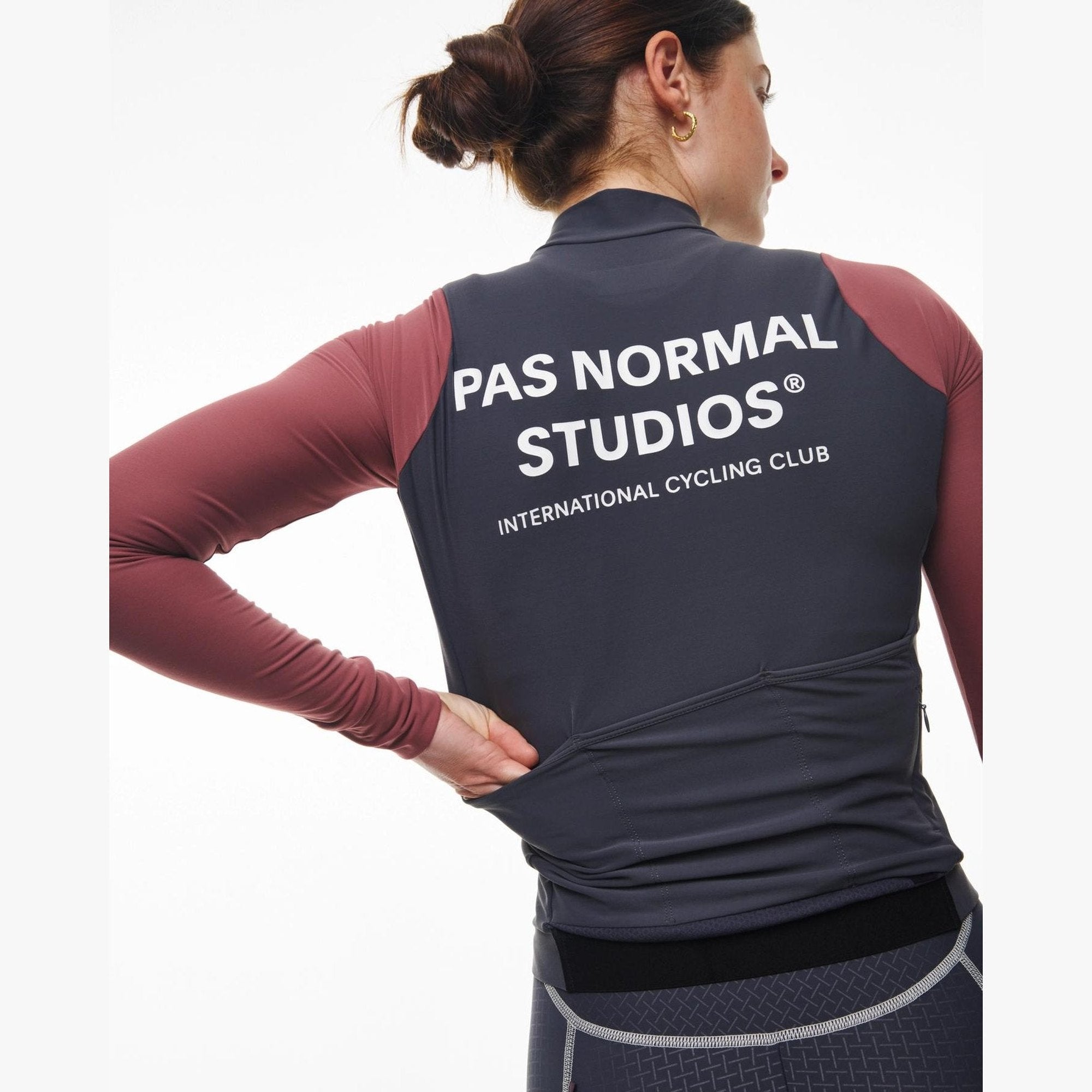 Pas Normal Studios - Women's Mechanism Long Sleeve Jersey - Dark Navy/Dusty Mauve