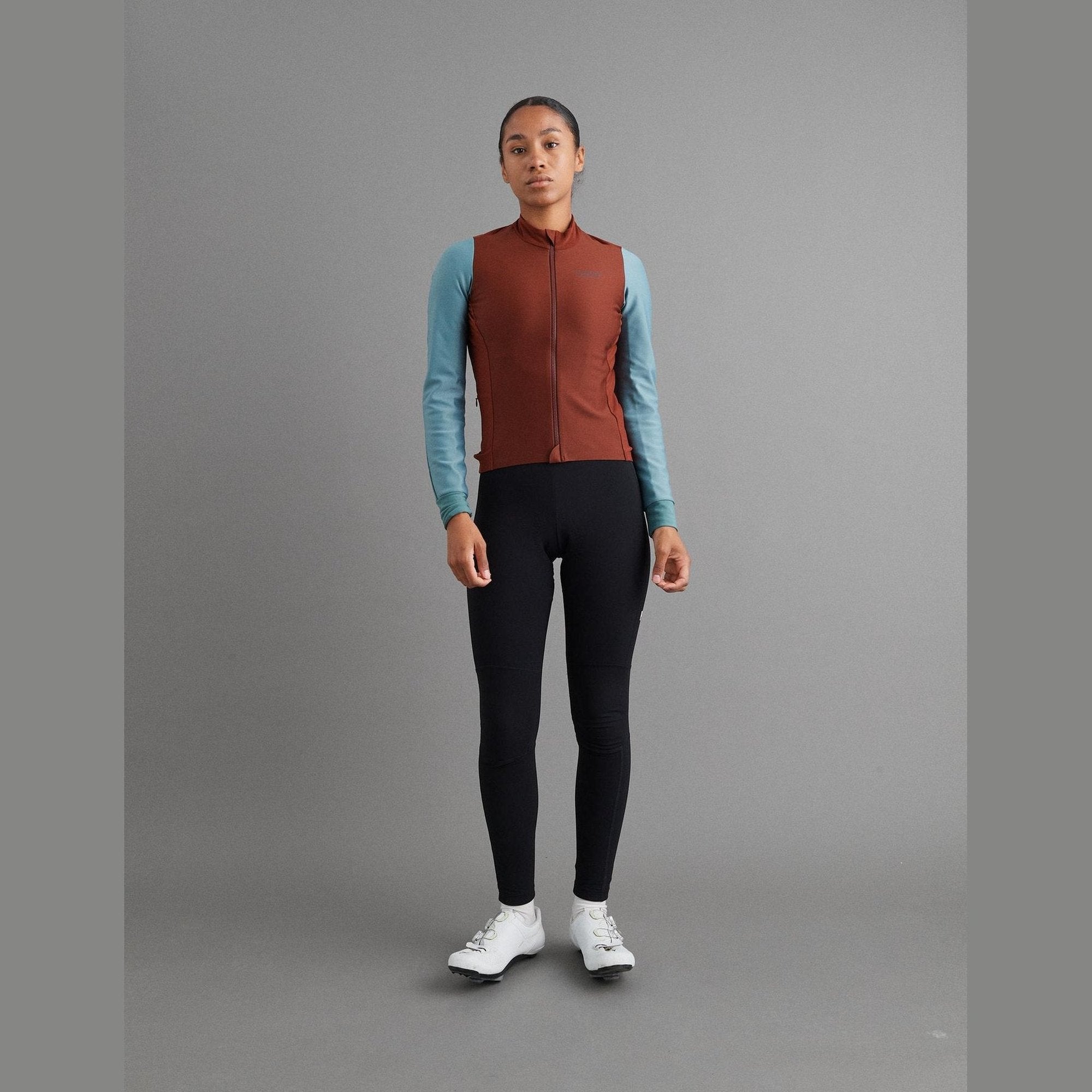 Pas Normal Studios - Women's Mechanism Thermal Long Sleeve Jersey - Mahogany/Dusty Teal