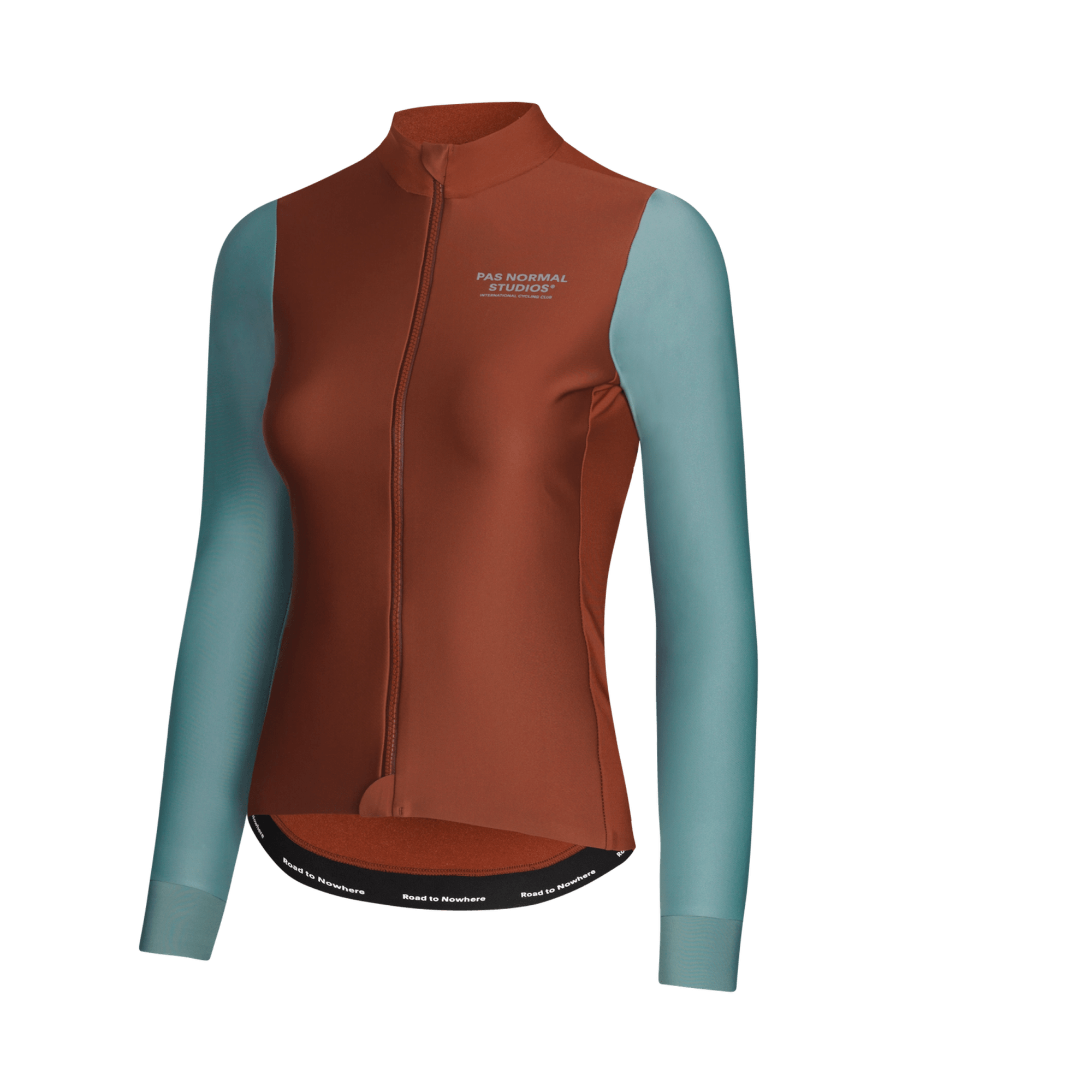 Pas Normal Studios - Women's Mechanism Thermal Long Sleeve Jersey - Mahogany/Dusty Teal